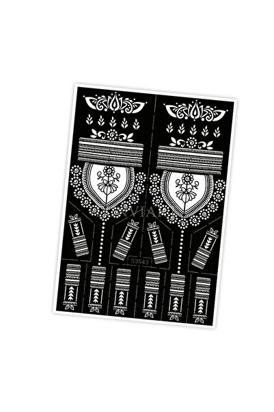 Choice50 استنسل قابل لإعادة الاستخدام S3543 لتصميم زهرة الحناء، قالب وشم للنس...