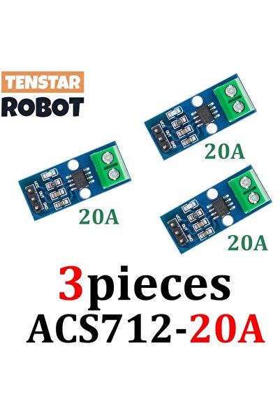 choice2 3 قطع ACS712-20A TENSTAR 3 قطع ACS712 5A 20A 30A نطاق وحدة استشعار تي...