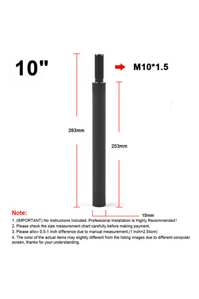 Choice4 10inch and M10X1.5 2‘’ 3‘’ 3.5‘’ 4‘’ 10'' Aluminum Shift Knob Extende...