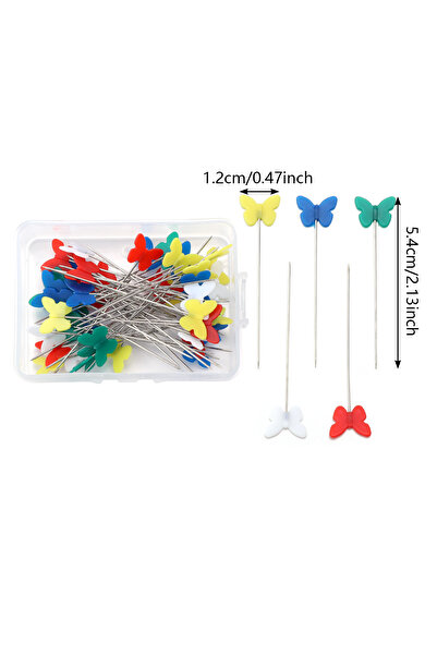 Choice5 Dark Butterfly 50pcs/box Stainless Steel Dressmaking Pins Embroidery ...
