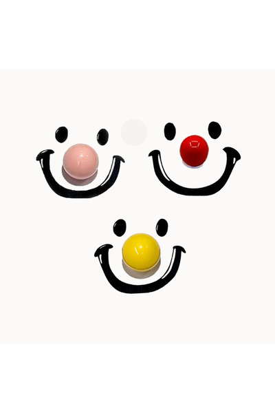 Choice6 عبوة من 3 قطع من رافعة غطاء المرحاض على شكل كرة بوجه مبتسم، أداة يدوي...