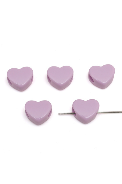 Choice12 Color12 10pcs 10-30Pcs Acrylic Large Hole Heart Beads Loose Spacer B...