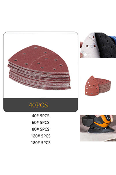 Choice3 40 قطعة، 40/50/60/80 قطعة، ورق صنفرة للفأرة، 11 فتحة، ورق صنفرة للتفا...