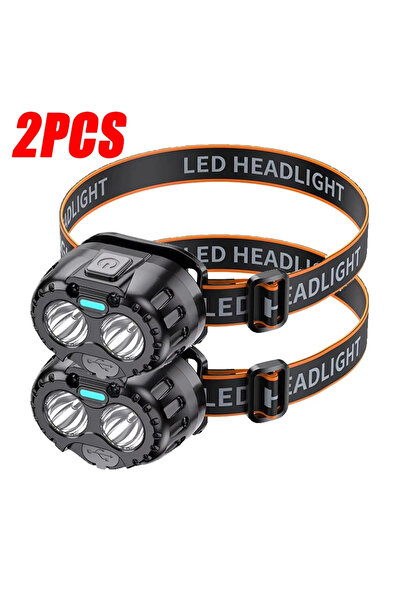 Choice6 مصباح رأس LED قوي من هايناست T-290، قطعتان، مقاوم للماء بمعيار IPX4، ...