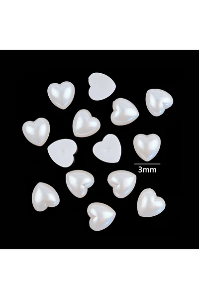 Choice6 3mm 1000pcs 6/8/10/12mm Heart Flatback Beads Pearl Bead For DIY Craft...