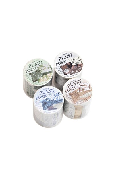 Choice4 ٤ عبوات من ملصقات "قصيدة عن النباتات" مقاس ٥×٢٠٠ سم، لتزيين الحدائق، ...