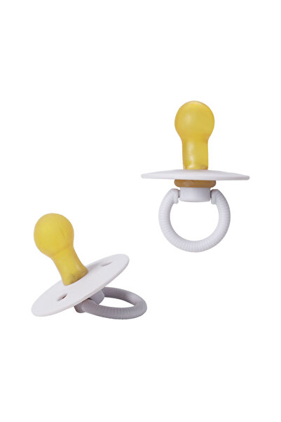 Choice6 لهاية أطفال رمادية اللون، قطعة واحدة، مصنوعة من مادة اللاتكس، حلمة مس...