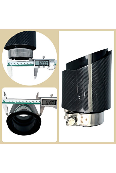 Choice10 كاتم صوت خلفي عالمي للسيارة من ألياف الكربون، مصنوع من الفولاذ المقا...