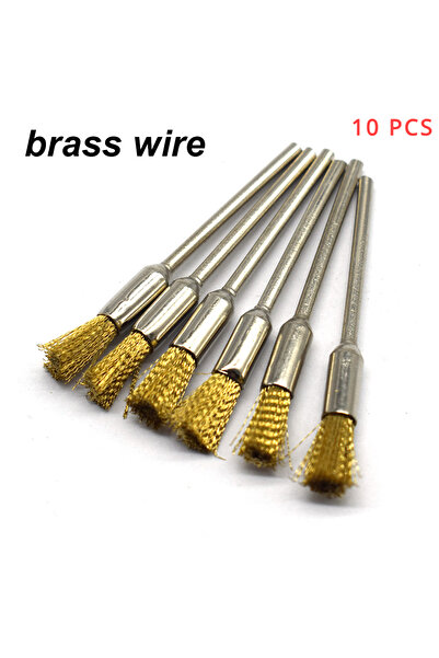 Choice3 H106A ١٠ قطع من عجلات التلميع بشعيرات من الفولاذ وسلك النحاس الأصفر، ...