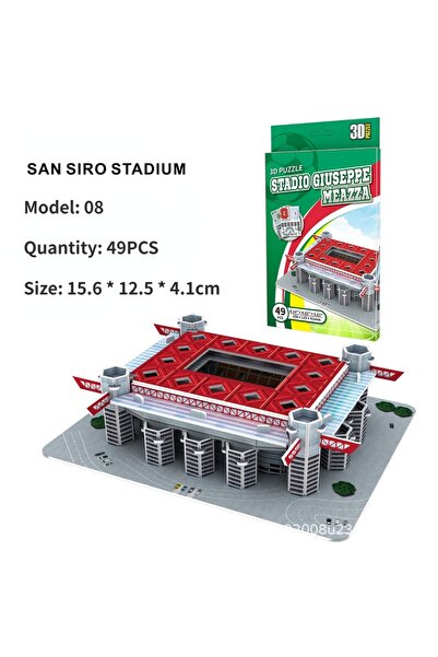 Choice7 نموذج ثلاثي الأبعاد لملعب سان سيرو مصنوع من الورق، مثالي لعشاق كرة ال...