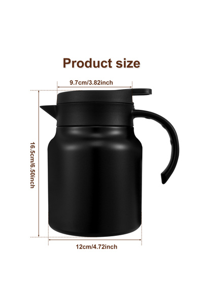 Choice1 ترمس شاي عتيق بنقشة زهور، مصنوع من الفولاذ المقاوم للصدأ، مقاوم للتنق...