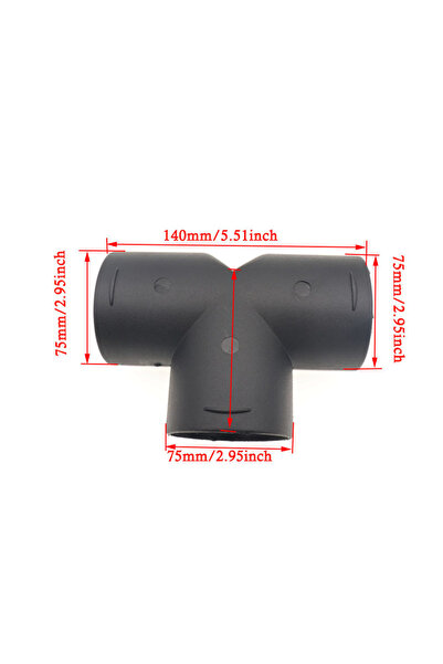 Choice10 وصلة تهوية على شكل حرف T بقطر 75 مم، على شكل حرف T و Y، مع وصلة مخرج...