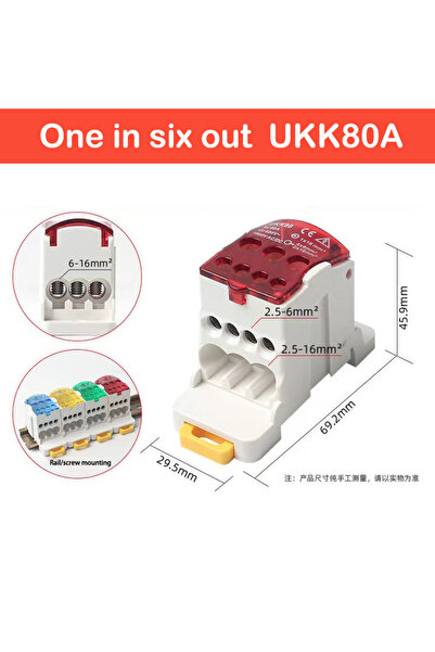 Choice3 موصل أسلاك كهربائية UKK-80A-أحمر، UKK80A، UKK125A، UKK160A، موصل متعد...