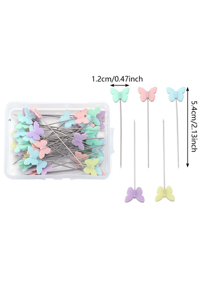 Choice3 دبابيس خياطة من الفولاذ المقاوم للصدأ على شكل فراشة، ٥٠ قطعة/علبة، دب...