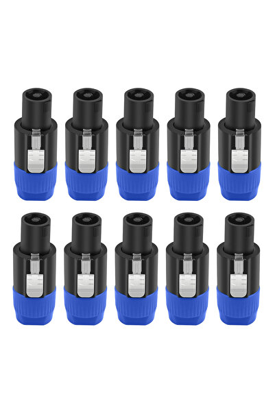Choice3 ALLOYSEED Blue 10Pcs Audio Cable Adapter Connector with Twist Lk 4 Po...