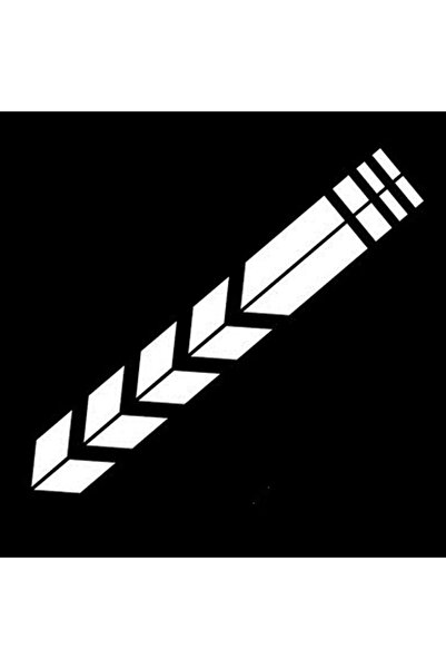 Choice1 White Motorcycle Arrow Stripe Stickers Fender Paste Universal Waterpr...