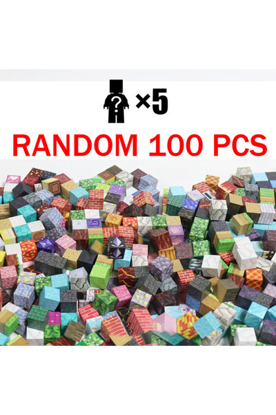 Choice1 مجموعة مكعبات بناء مغناطيسية مكونة من 100 قطعة و5 دمى، لعبة بناء مصغر...