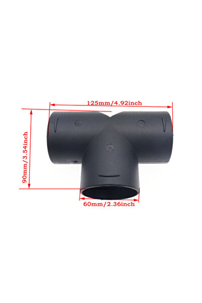 Choice12 وصلة تهوية على شكل حرف T مقاس 60 مم، نمط 1، أنبوب على شكل حرف T، وصل...