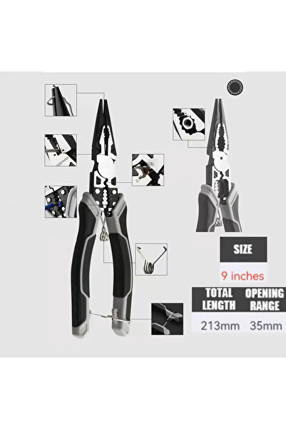 Choice3 كماشة إبرة 9 بوصة، مجموعة كماشة متعددة الوظائف عالمية - قاطعة أسلاك ق...