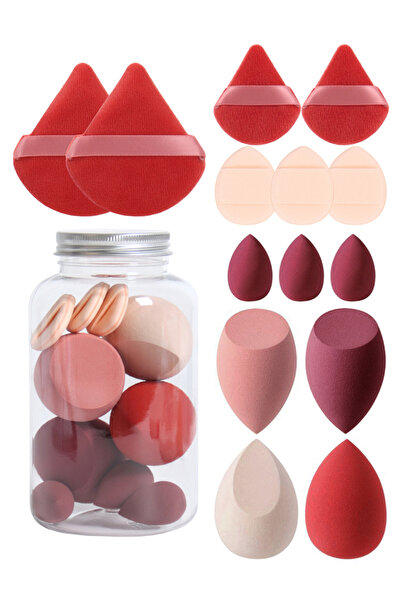 Choice3 D 14 Piece Cosmetic Sponge Set, Cosmetic Sponge Finger Puff, Dry and ...
