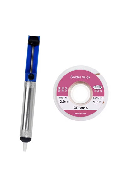 Choice1 Blue Pen Set 1 Aluminium Desoldering Suction Pump Tool Solder Sucker ...