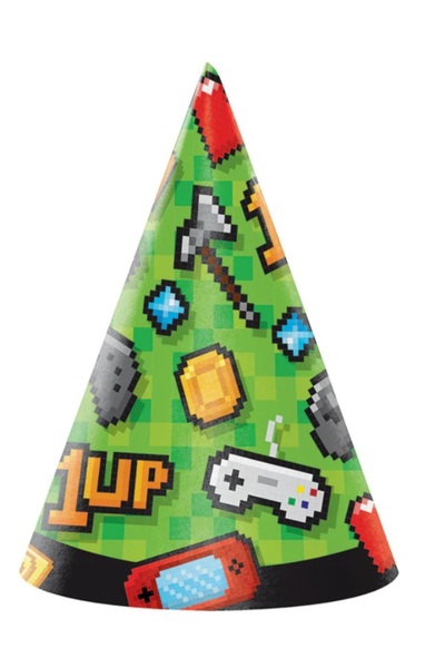 Creative Converting قبعة حفلات ألعاب للأطفال، مقاس 15.9 سم × 10.79 سم، 8 قطع