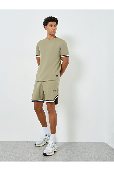 Styli Men Taping Detail Regular Fit T-Shirt and Shorts Co-Ords