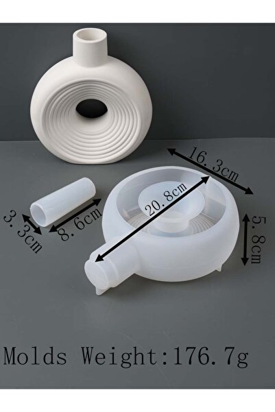 choice2 قالب سيليكون على شكل مزهرية مخططة نوردية، يمكنك صنعه بنفسك، دائري أو ...