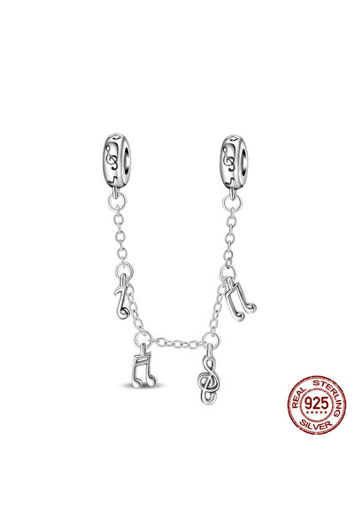 Choice72 PAC1678 Original 100% 925 Sterling Silver Star Moon Safety Chain Fit...