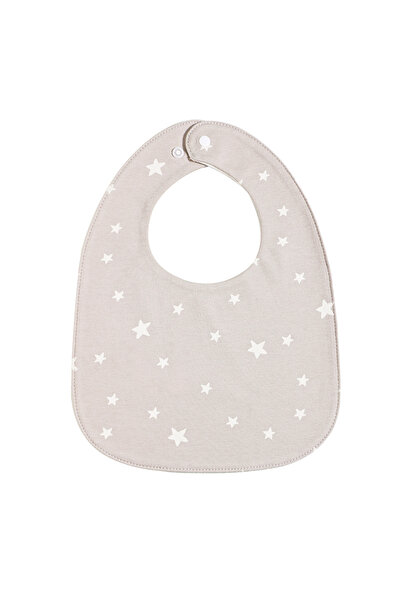 Choice9 One Size Khaki Stars INSULAR Baby Bibs Newborn Cotton Soft Saliva Tow...