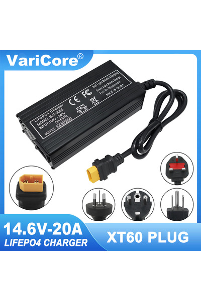 Choice8 شاحن بطاريات ليثيوم أيون فوسفات الحديد عالي الطاقة 14.6 فولت/12.8 فول...