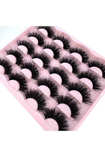 Choice1 10 pairs C017 New 10 Pairs 3D Faux Mink Lashes Wispy Fluffy 25MM Fals...