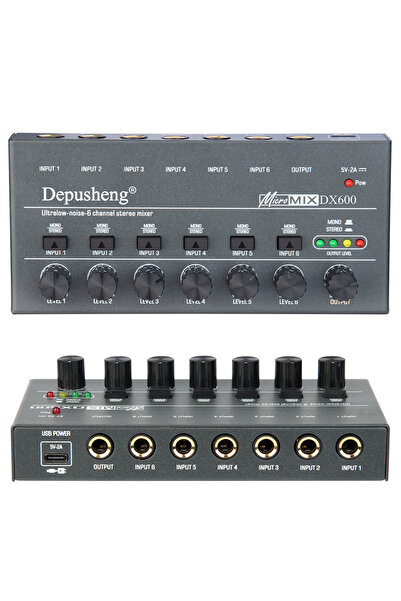 choice2 خلاط صوت صغير مطور من Depusheng، يعمل بجهد منخفض للغاية (4/6/8 قنوات)...