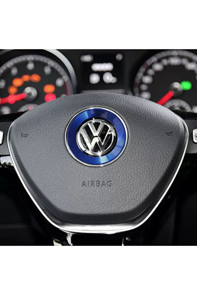 Choice1 غطاء عجلة قيادة السيارة بحلقة شعار من الألومنيوم الأزرق، مناسب لسيارا...