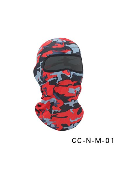 Choice5 CC-N-M-01 RED Outdoor Cool Sunscreen Balaclava Motorcycle Face Mask L...