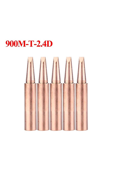 Choice1 نحاسي اللون 2.4D، 5 قطع، 900M-T، رأس مكواة لحام نقي، مكواة لحام، محطة...