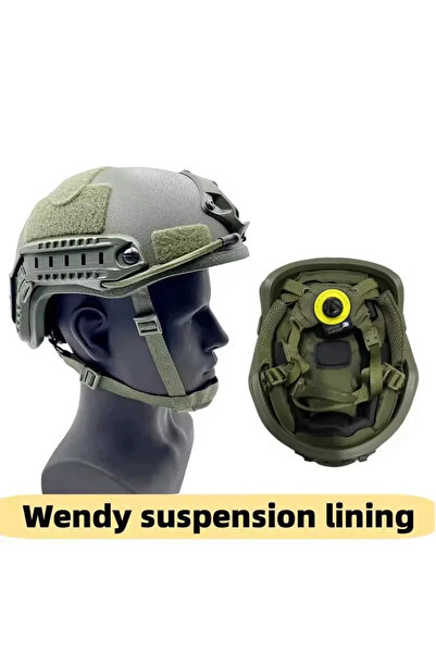 Choice4 خوذة ويندي الخضراء المصنوعة من الأراميد والكيفلار، لون أخضر عسكري سري...