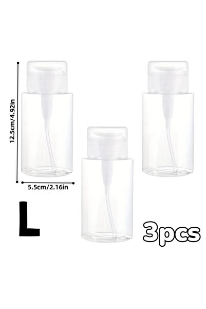 Choice5 مجموعة زجاجات سفر شفافة قابلة لإعادة التعبئة، سعة 200 مل، 3 قطع - موز...