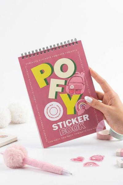 Sahife Pofy Sticker Book 16 Sheets Sticker Book
