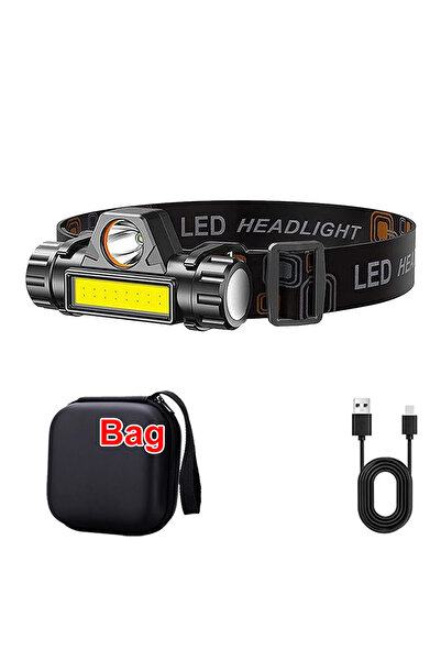 Choice4 مصباح رأس هايناست مع حقيبة ، عبوة من نصف مصباح، قابل لإعادة الشحن، مز...