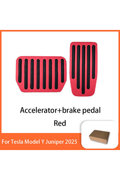 Choice red For Tesla Model Y Juniper 2025 Upgrade Foot Pedal Pads Non-slip Ac...