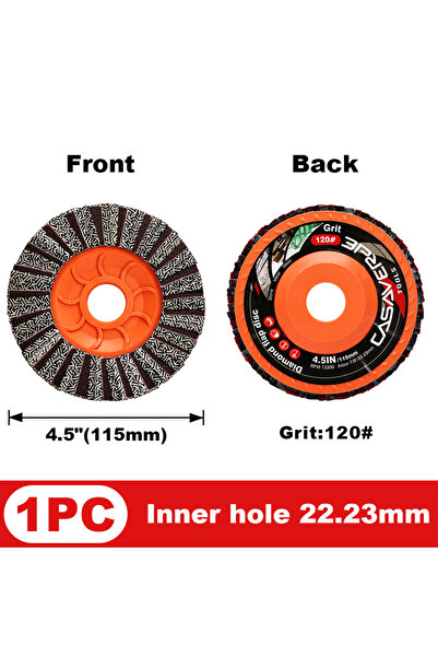choice2 قرص صنفرة ماسي من كاسافيردي، مقاس 115 مم (4.5 بوصة)، ذو حبيبات برتقال...
