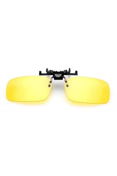 Choice Big Yellow Car Night Safety Driving Glasses Clip On Sunglasses For Men...