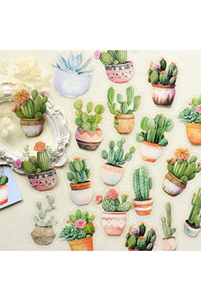 Choice4 B 30 قطعة/عبوة ملصقات نباتات ترول المزروعة في أصص، ملصقات يدوية مزخرف...