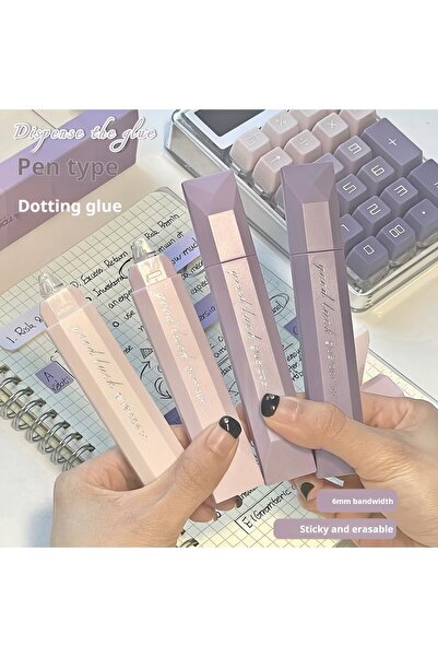 choice2 أقلام حبر أرجوانية اللون، 4 قطع، ذات سعة كبيرة، مزدوجة الأطراف، لاصقة...