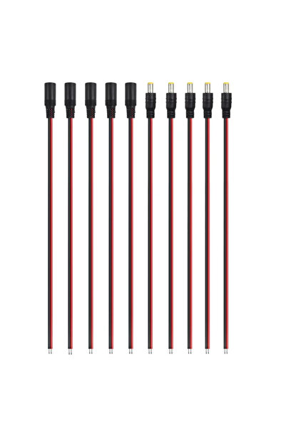 Choice ZLDLCK-5Male-5Female 5Pcs 10Pcs 5.5x2.1mm Male Female Plug 12V DC Powe...