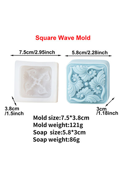 Choice4 قالب صابون على شكل زهرة، قالب صابون سداسي الشكل منقوش على شكل زهرة، ق...