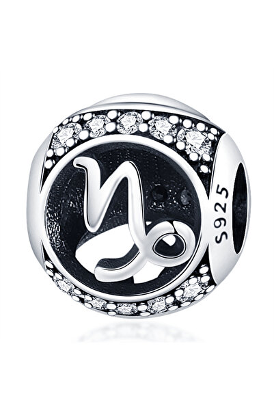 Choice5 قلادة برج الجدي، فضة أصلية عيار 925، لونها فضي، تحتوي على 12 خرزة دائ...