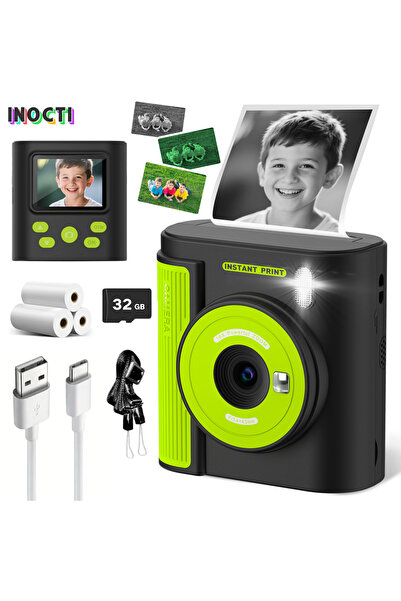 choice2 كاميرا طباعة للأطفال من إنتي، كاميرا رقمية للأطفال الصغار، مع ثلاث ور...