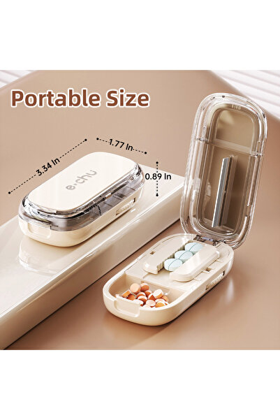 Choice1 جزآن متساويان - قاطع أقراص على شكل حرف W مع حجرة تخزين للأقراص الصغير...